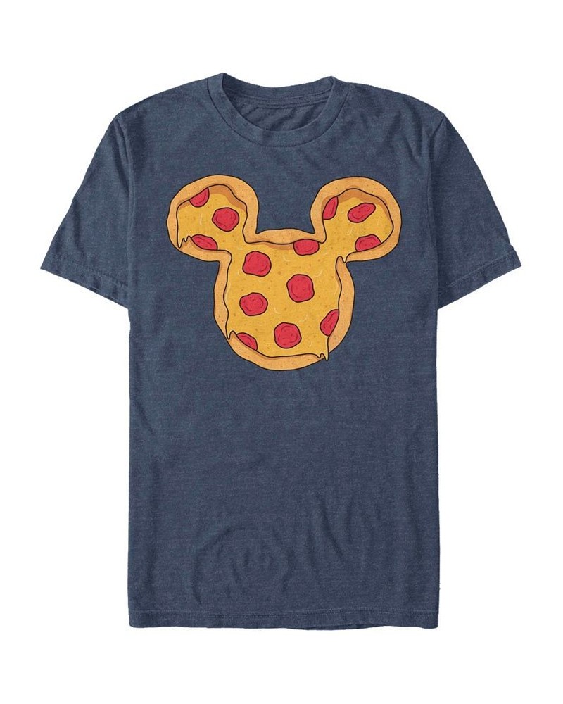 Men's Mickey Pizza Ears Short Sleeve T-Shirt Blue $17.15 T-Shirts