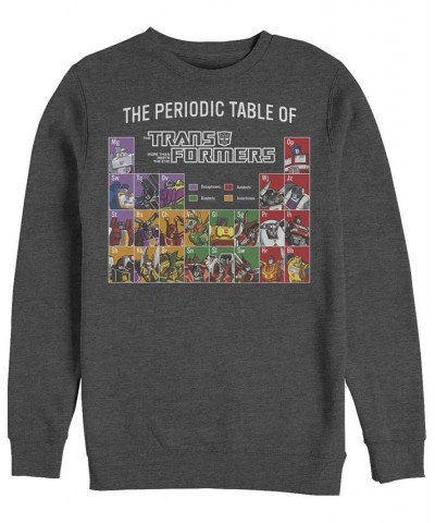 Men's Transformers Periodic Fleece Sweatshirt Gray $28.02 Sweatshirt