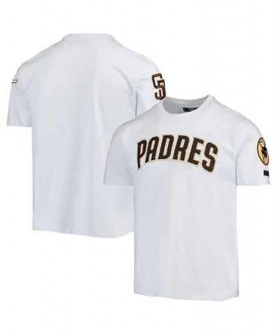 Men's White San Diego Padres Team Logo T-shirt $32.39 T-Shirts