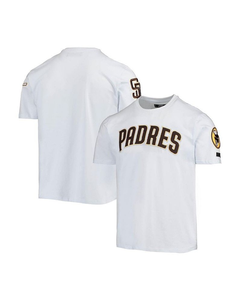 Men's White San Diego Padres Team Logo T-shirt $32.39 T-Shirts