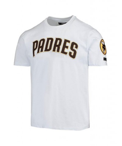 Men's White San Diego Padres Team Logo T-shirt $32.39 T-Shirts