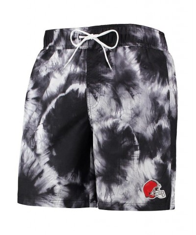 Men's Black Cleveland Browns Splash Volley Swim Shorts $31.79 Swimsuits