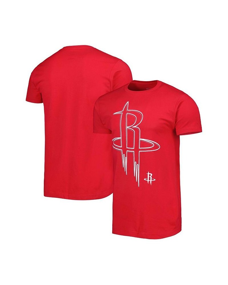 Men's and Women's Red Houston Rockets Element Logo Pop T-shirt $18.35 Tops