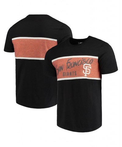 Men's Black San Francisco Giants Wordmark Panel T-shirt $20.64 T-Shirts