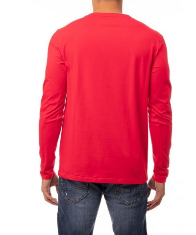 Men's Soft Stretch V-Neck Long Sleeve T-shirt PD08 $21.56 T-Shirts