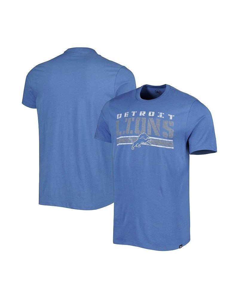 Men's Blue Detroit Lions Team Stripe T-shirt $21.83 T-Shirts