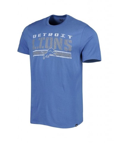 Men's Blue Detroit Lions Team Stripe T-shirt $21.83 T-Shirts