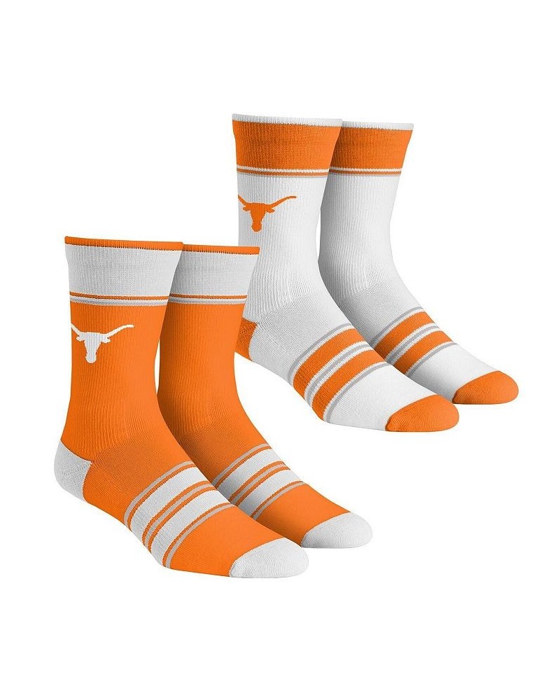 Men's and Women's Socks Texas Longhorns Multi-Stripe 2-Pack Team Crew Sock Set $19.24 Socks