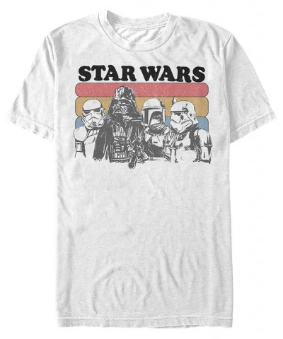 Star Wars Men's Classic Retro Darth Vader And Stormtroopers Short Sleeve T-Shirt White $15.40 T-Shirts