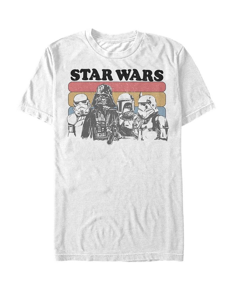 Star Wars Men's Classic Retro Darth Vader And Stormtroopers Short Sleeve T-Shirt White $15.40 T-Shirts