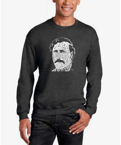 Men's Word Art Pablo Escobar Crewneck Sweatshirt Gray $25.99 Sweatshirt