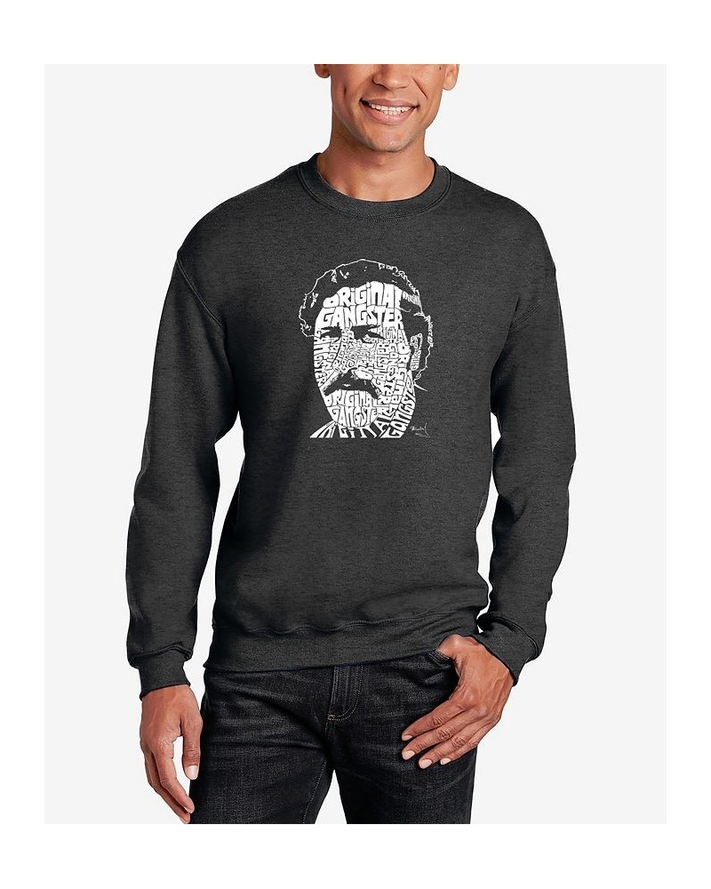 Men's Word Art Pablo Escobar Crewneck Sweatshirt Gray $25.99 Sweatshirt