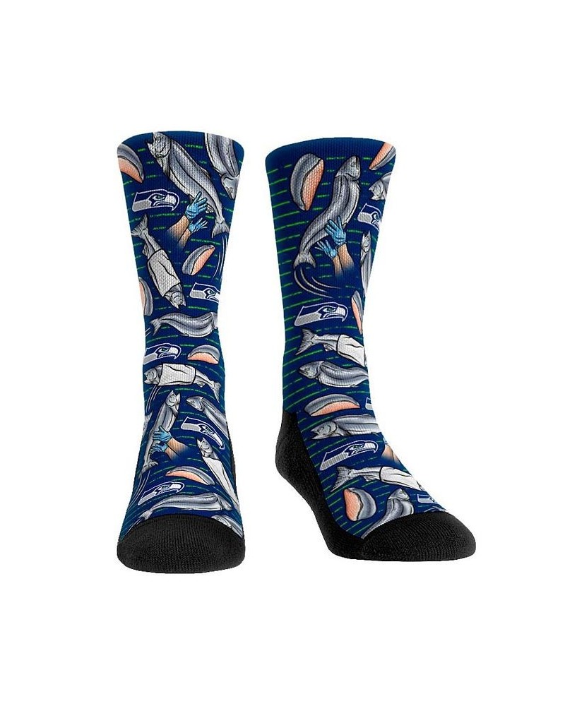 Men's Rock Em Socks Seattle Seahawks Localized Food Crew Socks $12.90 Socks