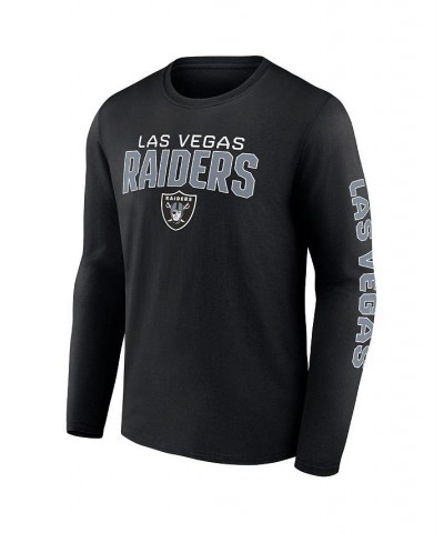 Men's Branded Black Las Vegas Raiders Go The Distance Long Sleeve T-shirt $19.20 T-Shirts