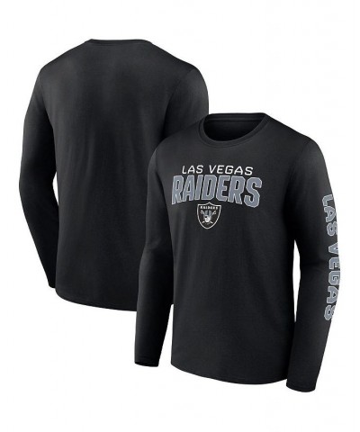 Men's Branded Black Las Vegas Raiders Go The Distance Long Sleeve T-shirt $19.20 T-Shirts