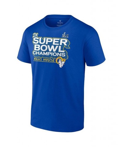 Men's Branded Royal Los Angeles Rams Super Bowl LVI Champions Parade Celebration T-shirt $21.59 T-Shirts