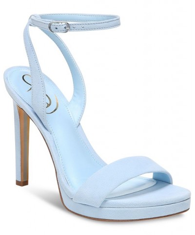 Women's Jade Two-Piece Platform Sandals Blue $49.68 Shoes