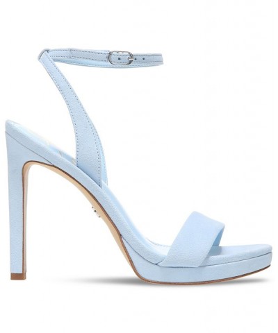 Women's Jade Two-Piece Platform Sandals Blue $49.68 Shoes