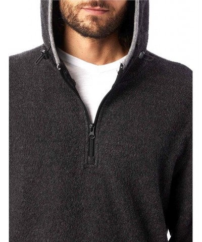 Men's Eco-Teddy Outdoor Quarter-Zip Fleece Hoodie Gray $48.00 Sweatshirt