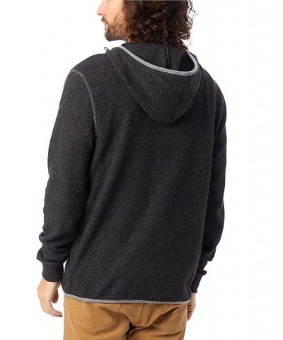 Men's Eco-Teddy Outdoor Quarter-Zip Fleece Hoodie Gray $48.00 Sweatshirt