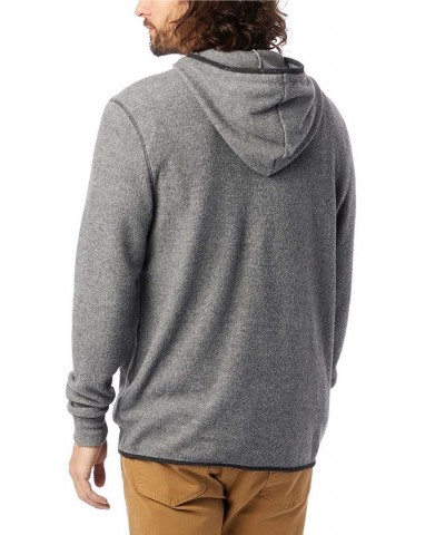 Men's Eco-Teddy Outdoor Quarter-Zip Fleece Hoodie Gray $48.00 Sweatshirt