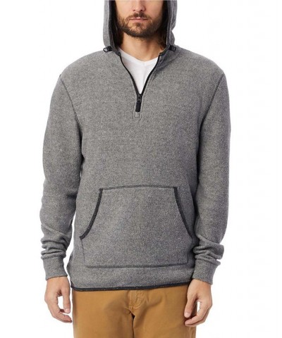 Men's Eco-Teddy Outdoor Quarter-Zip Fleece Hoodie Gray $48.00 Sweatshirt