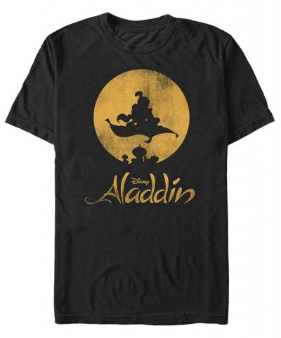 Disney Men's Aladdin Magic Carpet Silhouette Short Sleeve T-Shirt Black $15.75 T-Shirts