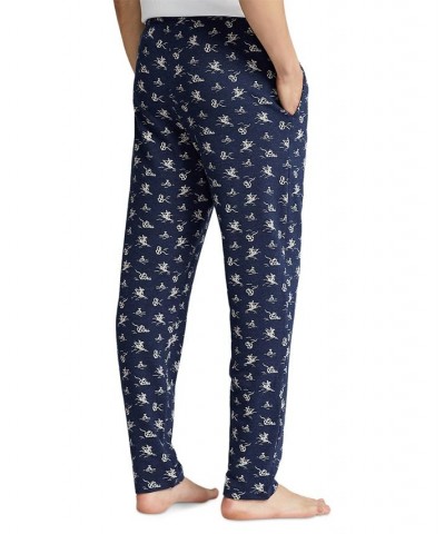 Men's Cotton-Blend Nautical-Inspired Printed Sleep Pants Harbour Island Blue $33.15 Pants