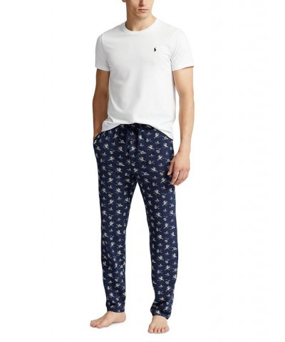 Men's Cotton-Blend Nautical-Inspired Printed Sleep Pants Harbour Island Blue $33.15 Pants