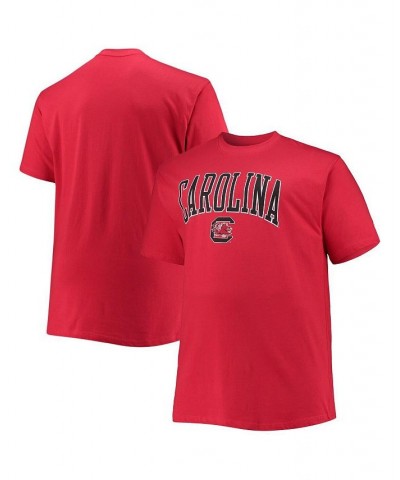 Men's Garnet South Carolina Gamecocks Big and Tall Arch Over Wordmark T-shirt $18.00 T-Shirts