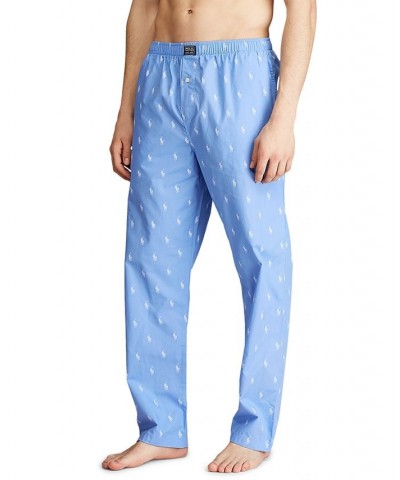 Men's Polo Player Pajama Pants Beach Blue $27.95 Pajama