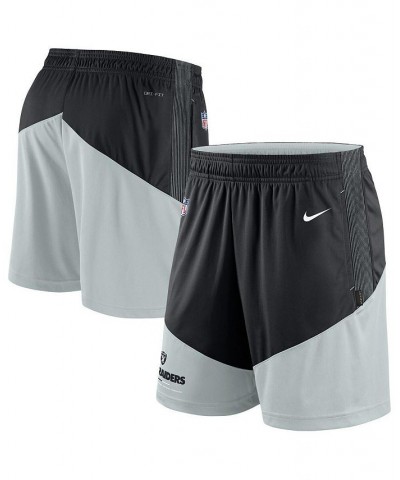 Men's Black, Silver Las Vegas Raiders Primary Lockup Performance Shorts $28.59 Shorts