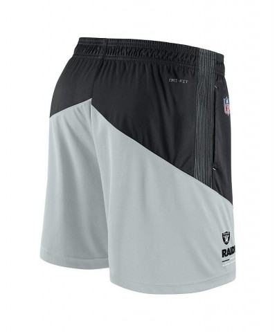 Men's Black, Silver Las Vegas Raiders Primary Lockup Performance Shorts $28.59 Shorts