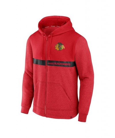 Men's Branded Red Chicago Blackhawks Iconic Ultimate Champion Full-Zip Hoodie $40.00 Sweatshirt