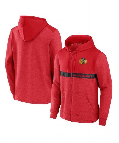 Men's Branded Red Chicago Blackhawks Iconic Ultimate Champion Full-Zip Hoodie $40.00 Sweatshirt