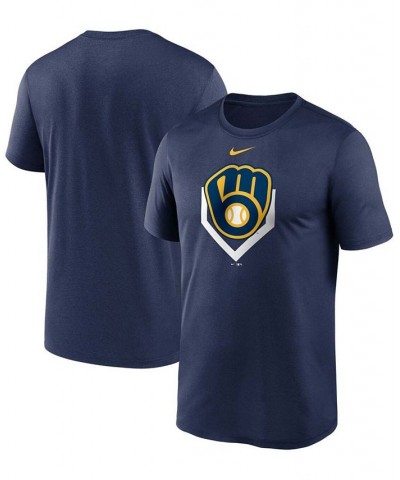 Men's Navy Milwaukee Brewers Icon Legend Performance T-shirt $21.50 T-Shirts