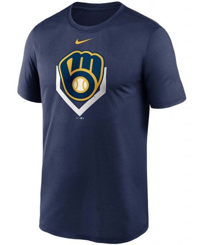 Men's Navy Milwaukee Brewers Icon Legend Performance T-shirt $21.50 T-Shirts