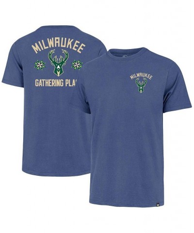 Men's Blue Milwaukee Bucks 2022/23 City Edition Backer Franklin T-shirt $24.00 T-Shirts