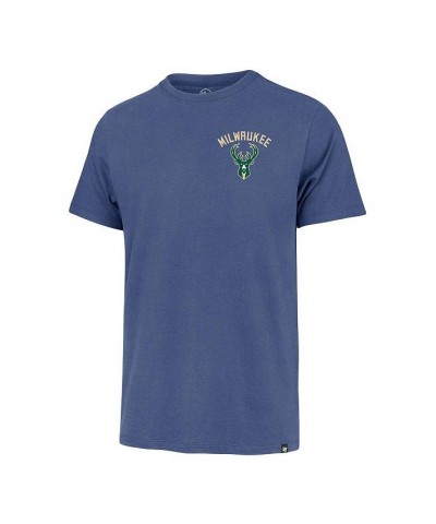 Men's Blue Milwaukee Bucks 2022/23 City Edition Backer Franklin T-shirt $24.00 T-Shirts