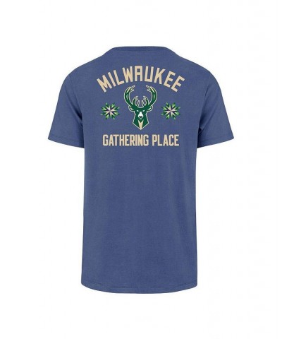 Men's Blue Milwaukee Bucks 2022/23 City Edition Backer Franklin T-shirt $24.00 T-Shirts