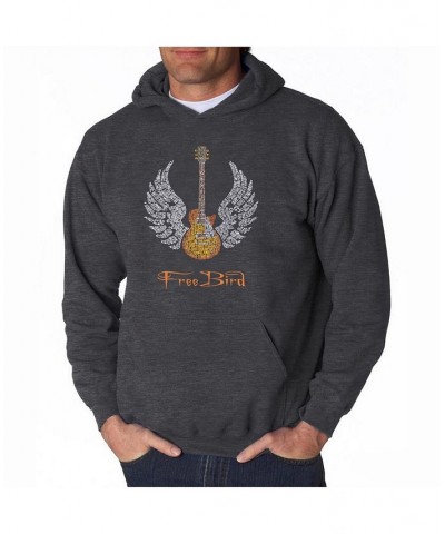 Men's Word Art Hoodie - Lyrics To Freebird Black $24.60 Sweatshirt