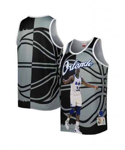 Men's Shaquille O'Neal Black and Gray Orlando Magic Sublimated Player Tank Top $32.12 T-Shirts