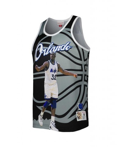 Men's Shaquille O'Neal Black and Gray Orlando Magic Sublimated Player Tank Top $32.12 T-Shirts