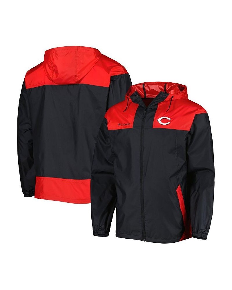 Men's Black Cincinnati Reds Flash Forward Challenger Omni-Shade Full-Zip Big and Tall Windbreaker $50.00 Jackets