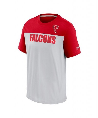 Men's Gray, Red Atlanta Falcons Fan Gear Throwback Colorblock T-shirt $29.69 T-Shirts