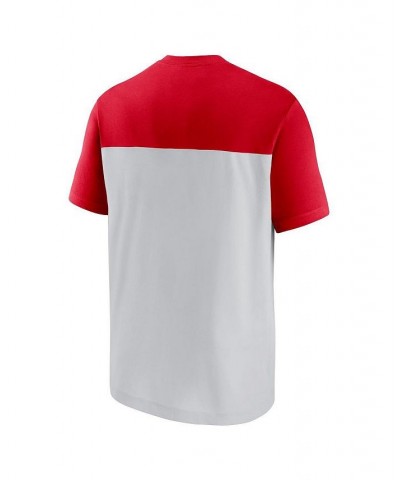 Men's Gray, Red Atlanta Falcons Fan Gear Throwback Colorblock T-shirt $29.69 T-Shirts