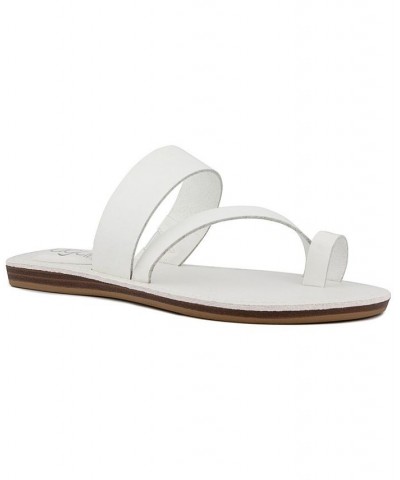 Women's Fathom Flat Sandals White $20.00 Shoes