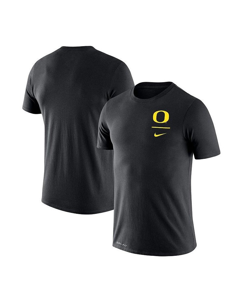 Men's Black Oregon Ducks Logo Stack Legend Performance T-shirt $22.00 T-Shirts