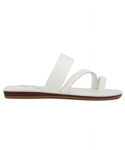 Women's Fathom Flat Sandals White $20.00 Shoes