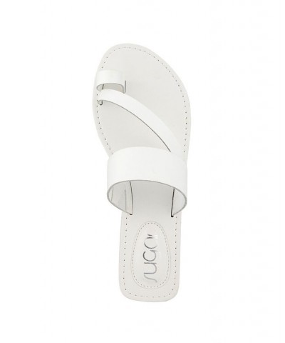 Women's Fathom Flat Sandals White $20.00 Shoes